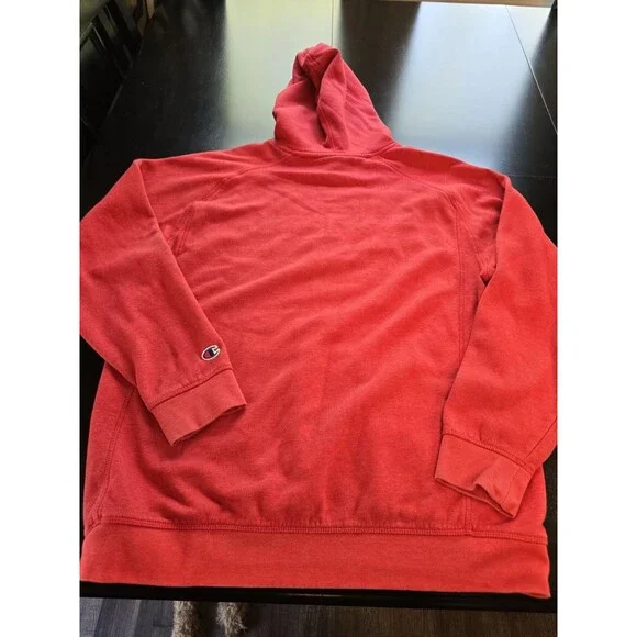 Champion Ohio State Buckeyes Hoodie Mens Large Red Embroidered Pullover OSU - Picture 8 of 8